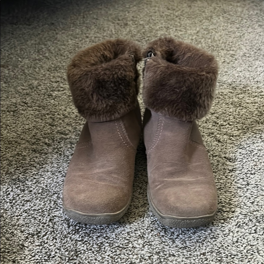 Bear Traps Brown Faux Fur Ankle Boots